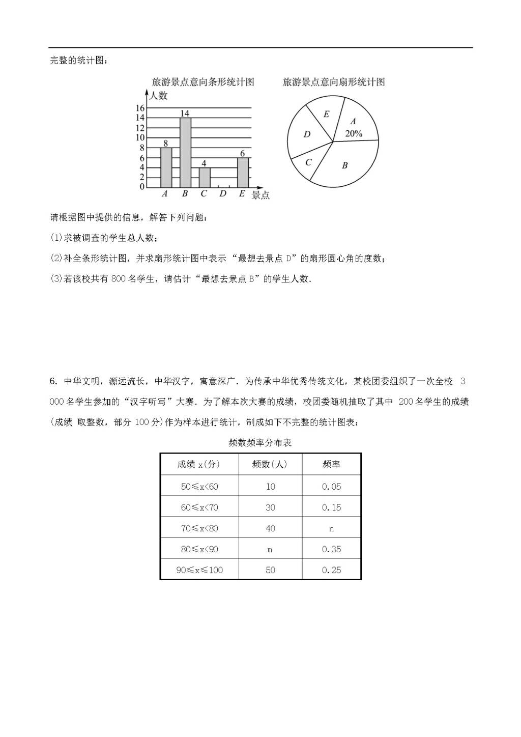 中考数学一轮复习第十章统计与概率第一节数据与图表同步测试（含答案）（文件编号：21020217）