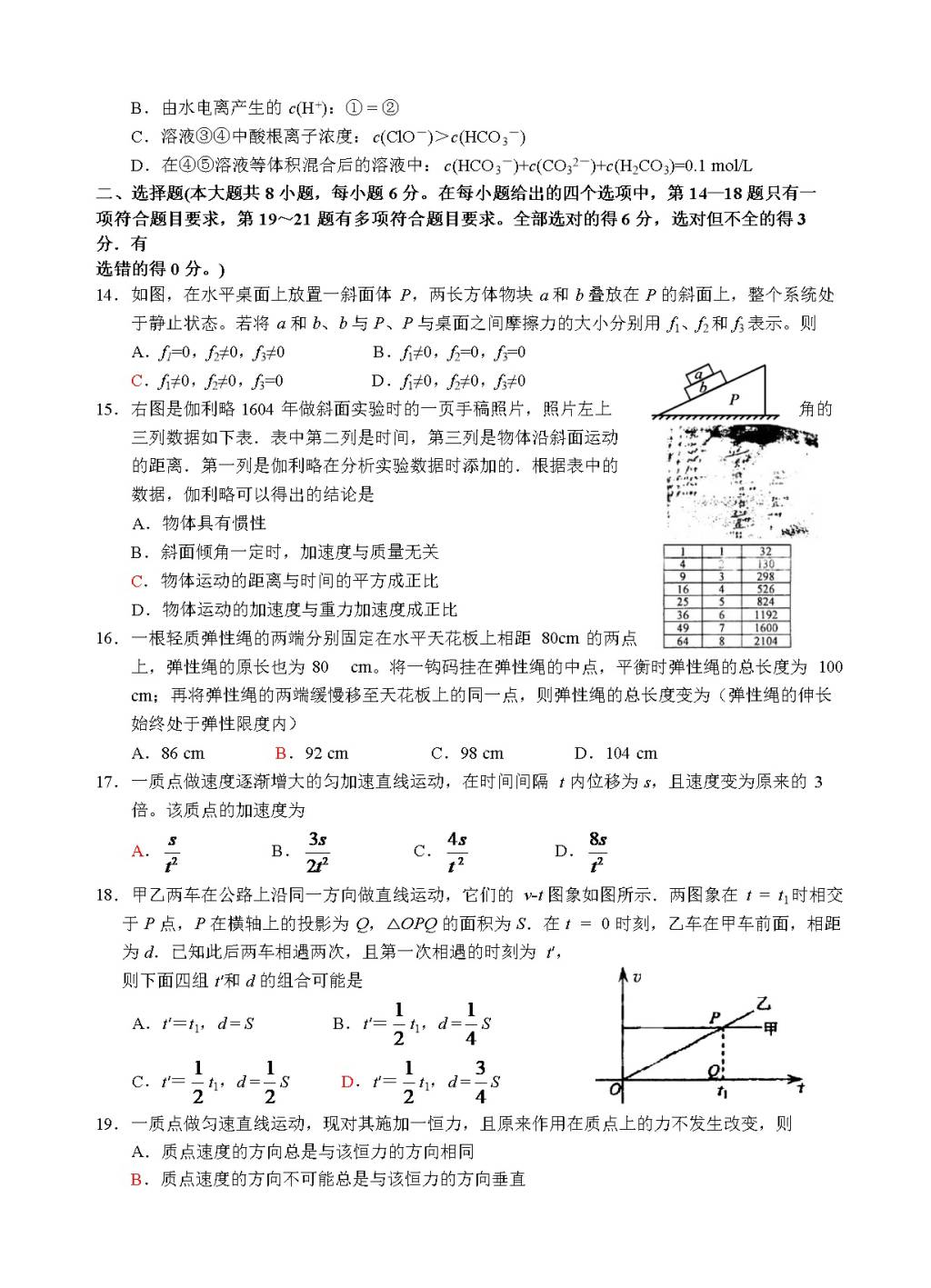 广东省汕头市金山中学高三上学期开学摸底考试理综试卷（含答案）（文件编号：21021603）