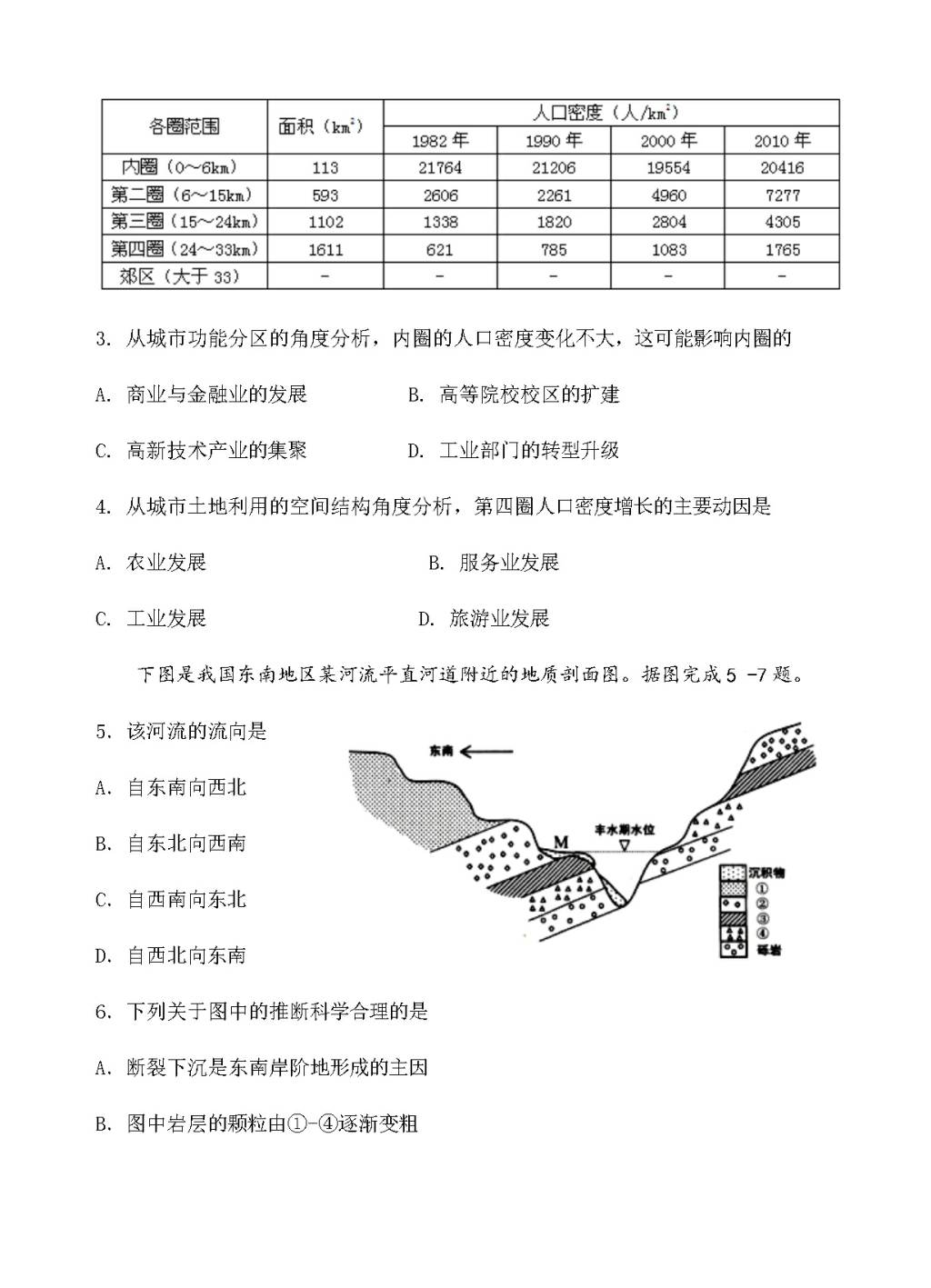 河南省信阳高级中学高三下-开学考试文综试卷（含答案）（文件编号：21021605）