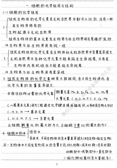 高考学霸笔记 生物OK