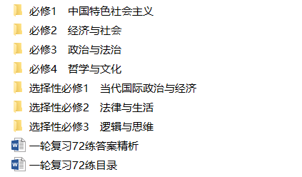 2025政治大一轮复习72练【配套学生用书Word版】全书