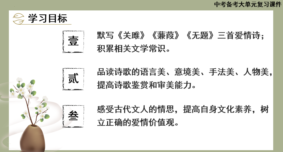 一种相思,两处闲愁——爱情类诗歌三首整合复习 一种相思,两处闲愁——爱情类诗歌三首整合复习