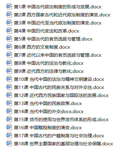 2026版高中必刷题历史选修1预习卡 2026版高中必刷题历史选修1预习卡
