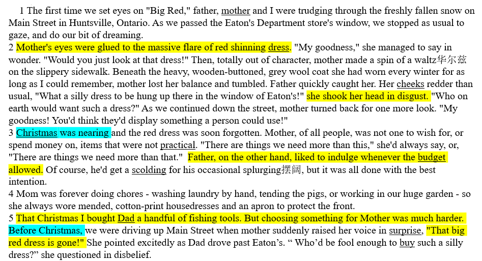 读后续写讲评——妈妈的大红裙+课件-2026届高考英语一轮复习专项